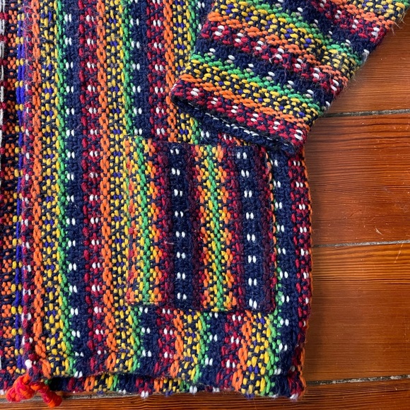 🌈 Vintage Handwoven Boho Jacket – One-of-a-Kind Hippie Magic Unisex Size Lage - Picture 12 of 14